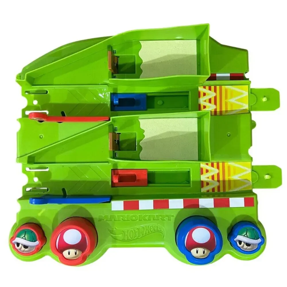 Hot Wheels Mario Kart Circuit Track Set Booster Mario & Luigi Karts